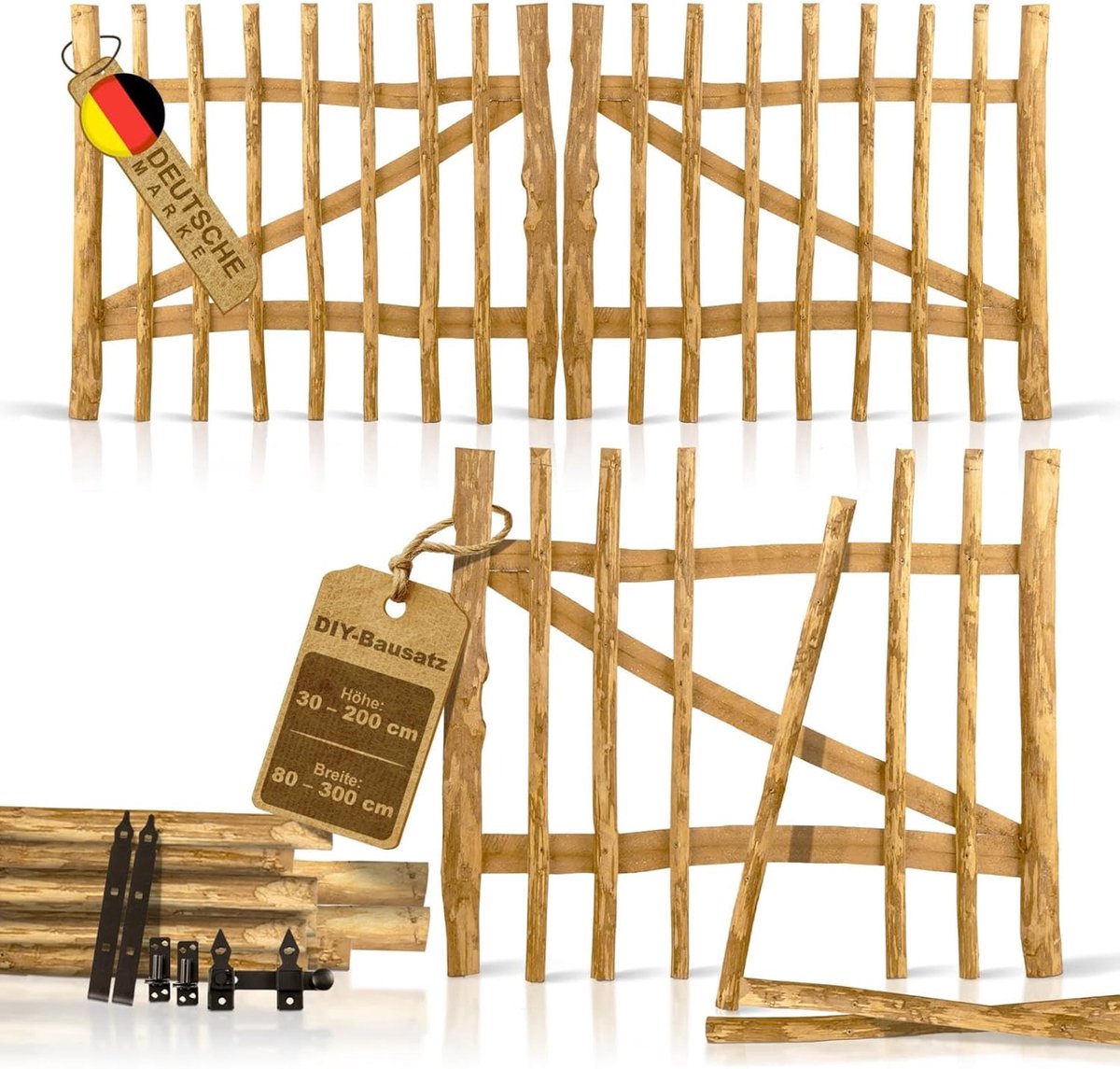 Tuinpoort Bouwpakket - Houten Tuindeur - Toegang Creëren - 168 Maten Verkrijgbaar - 200x14