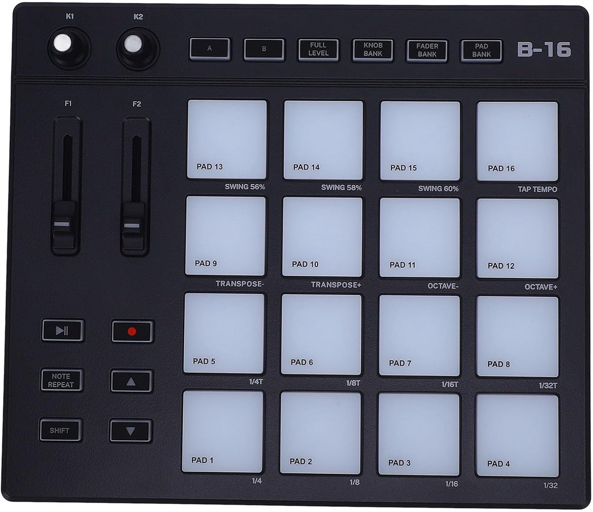 MIDI Controller Pad - Muziek Pad - Muziek Productie - 16 Drumpads - 30x24x10 cm