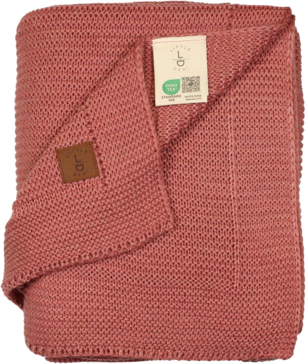 Zachte Baby Deken - Gebreide Baby Deken - Knuffelen en Slapen - Oeko-Tex Gecertificeerd Ademend - 80x100 cm - Oudroze