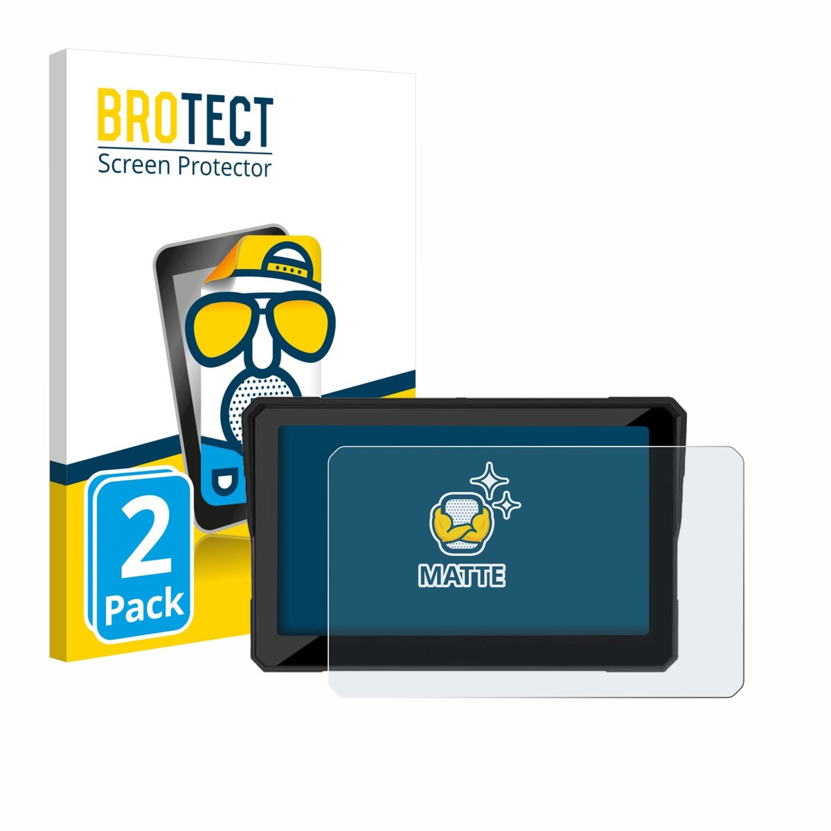 BROTECT - Screenprotector voor Carpuride W702S Pro 7" - Folie Beschermfolie matte 2 Stuks