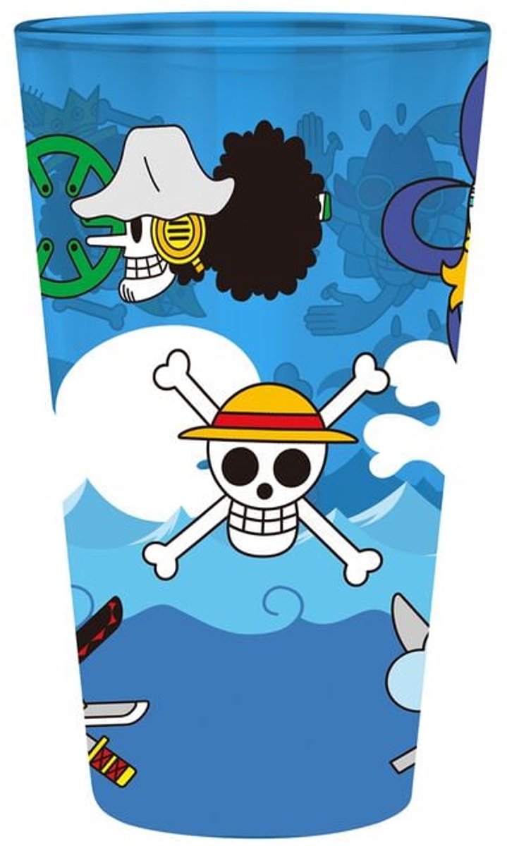 One Piece Skulls Unisex Drinkglas - meerkleurig - Standard