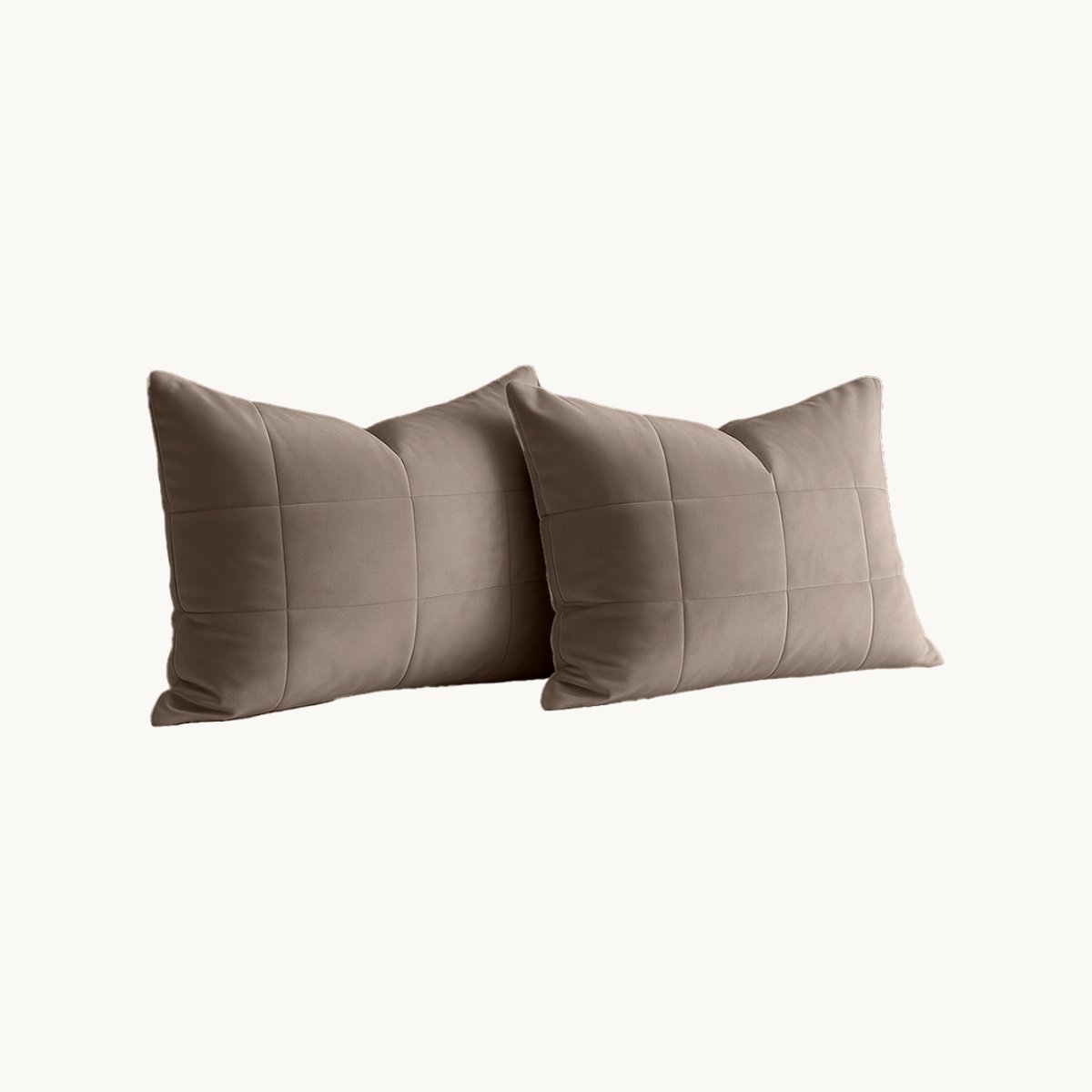 Y-NOT Kussenslopen Set - Vol & Gevoerd Velvet Taupe - 60x70 cm - 2-pack - Zachte Kussenhoezen voor Comfortabele Nachtrust