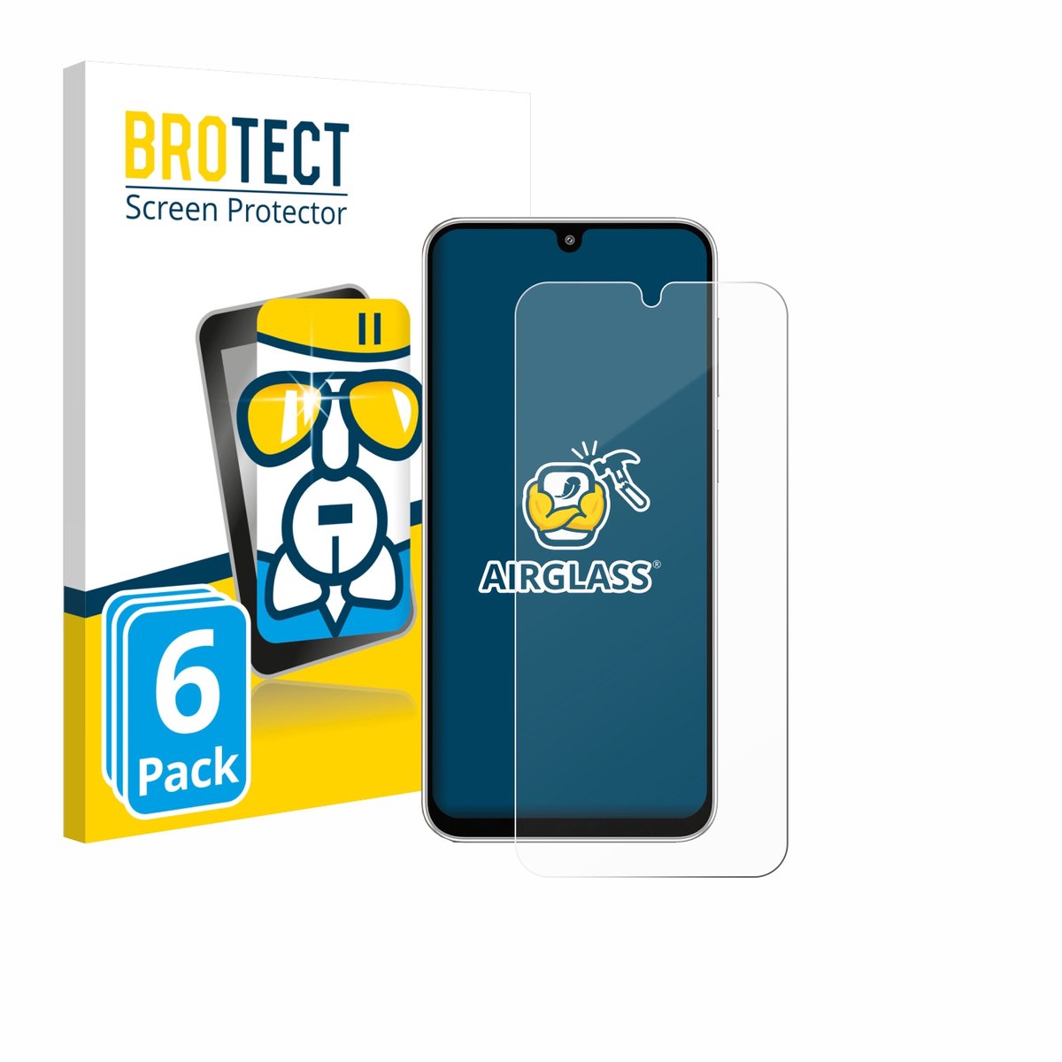 Screenprotector 6 Stuks voor Samsung Galaxy M36 Beschermglas transparant