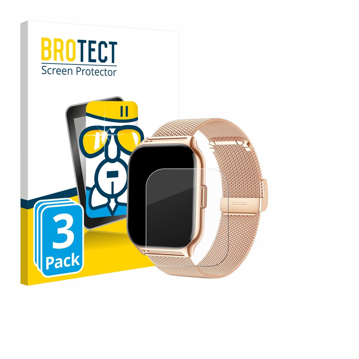 Screenprotector 3 Stuks voor APAUK Smartwatch 2.01" Beschermglas transparant