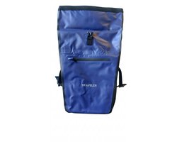 Traveler Leros Blue - waterdichte enkele fietstas - blauw - 31 liter