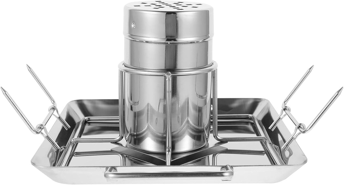 Kip Braadrek - Kiphouder Grill - Buiten Koken - Roestvrij Staal - 25 x 20 cm