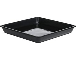 Vierkante lekbak - Opvangbak schaal - Water opvang - Binnen en buiten - 35 cm - Zwart