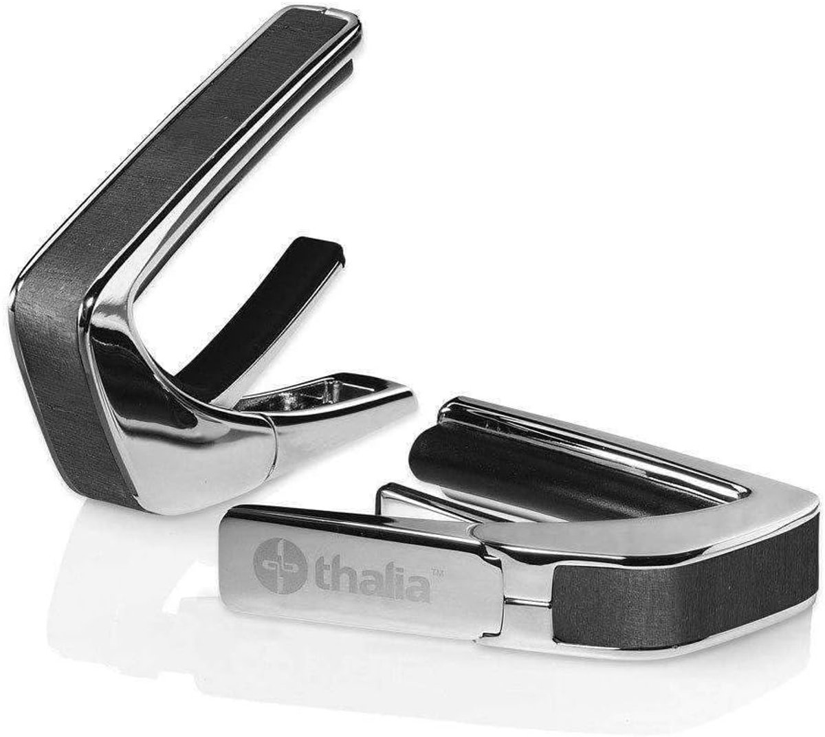 Capo met Ingebouwde Inlay - Essenhout en Chromen Afwerking