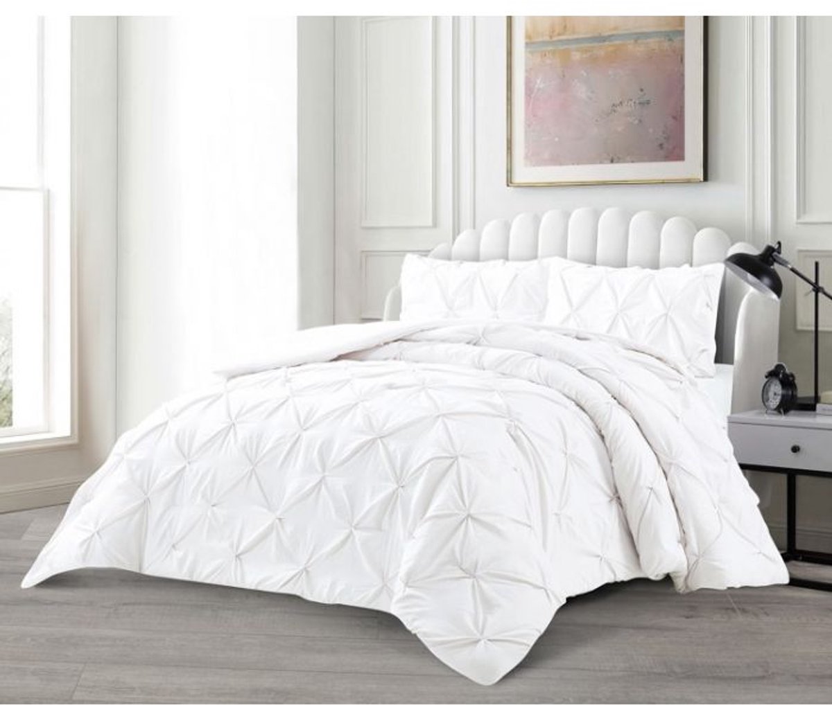 Lavella bedsprei set Efsun 240x250 cm wit 3-delig katoen/microvezel/polyester