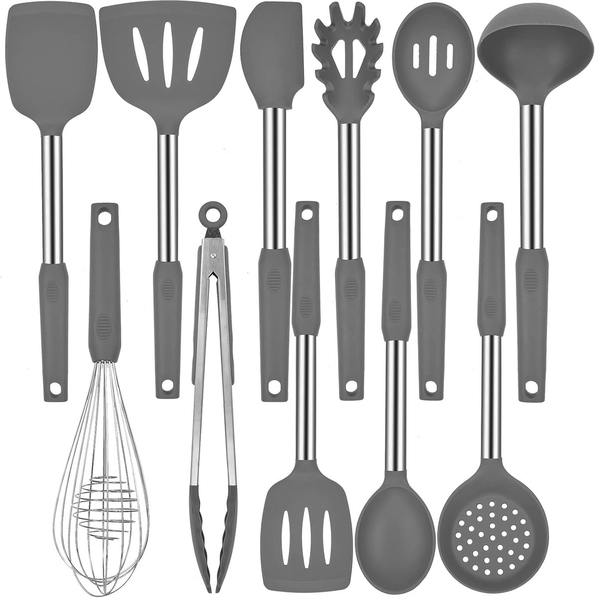 Complete Keukengerei Set - Hittebestendig Siliconen & RVS Kookgerei
