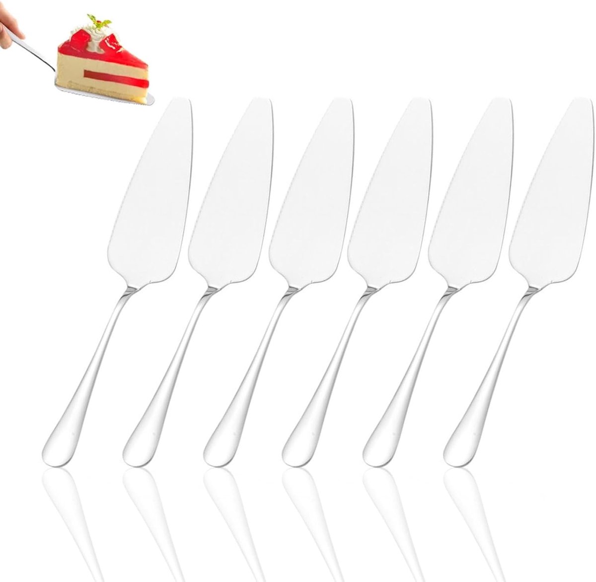 Taartschep Set - Roestvrij Staal - Feestelijk Serveren - Gekartelde Randen - 222 x 47 mm