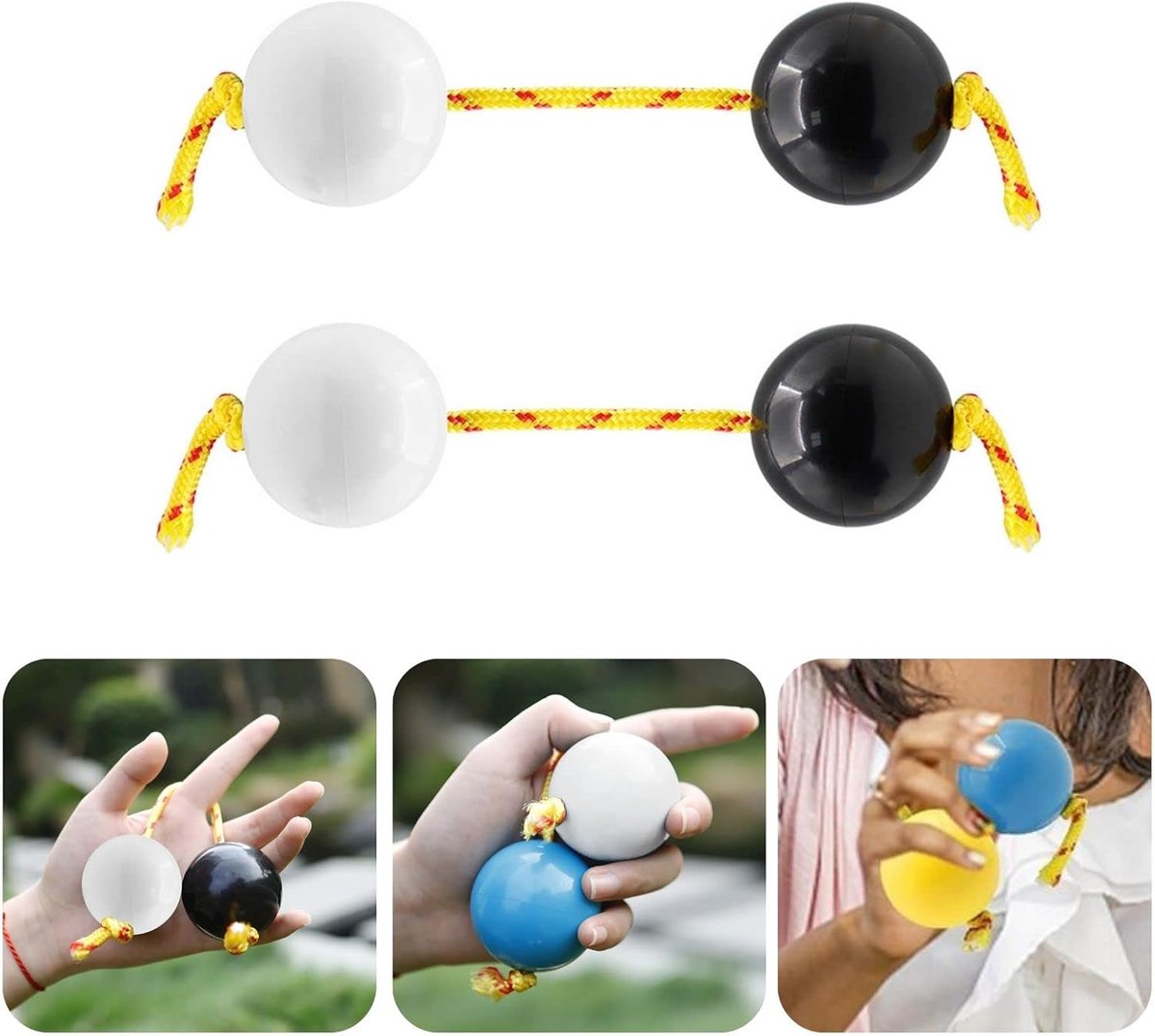 2 Paar Kashaka Percussie Instrument Ritmische Ballen voor Feesten en Shows