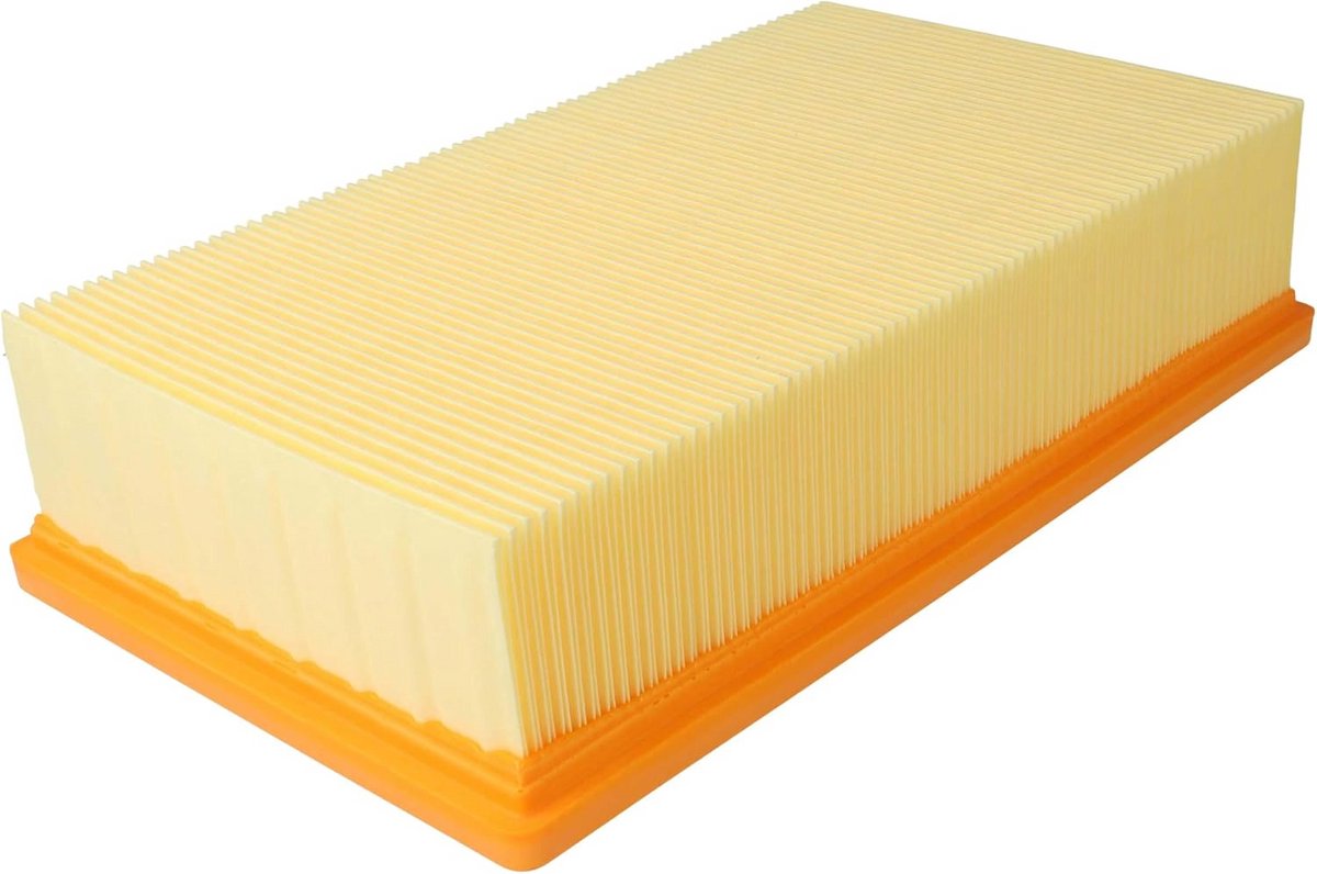 Plat Vouwfilter - Stofzuigerfilter - Stofzuigen - Hoge Zuigkracht - 24.5 x 14.5 cm - Geel