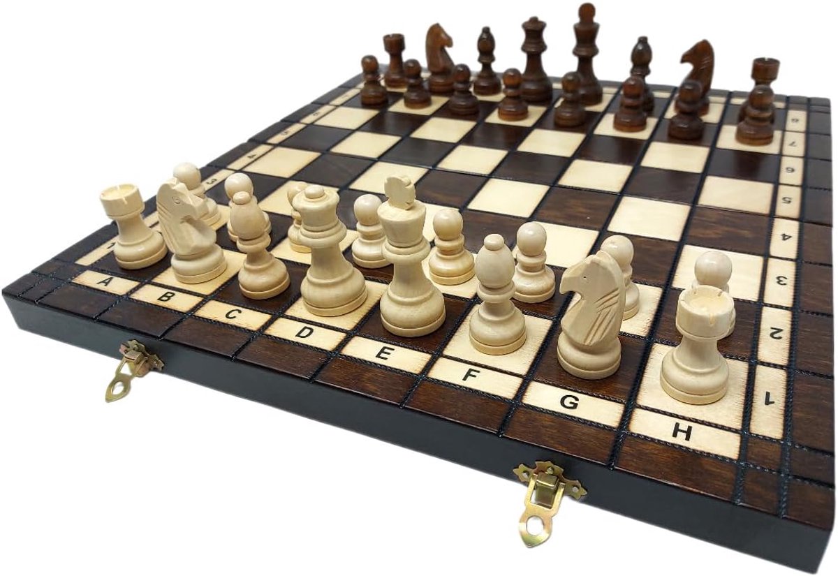 Schakenset 41 x 41 cm Houten Spel