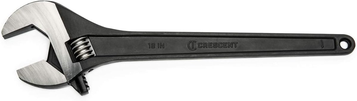 Verstelbare Sleutel 18 Inch met Taps Toelopende Handgreep - Zwart Oxide Afwerking