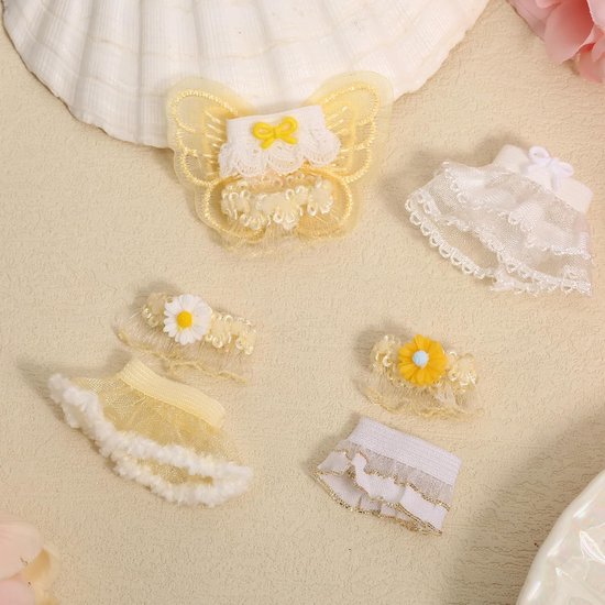 4 Sets Poppenkleding 7.5cm Setjes met Tops en Rokken voor Display van Merkloos — afbeelding 5