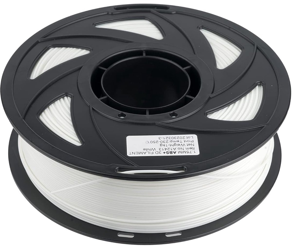 3D Printer Filament - ABS Draad - Functionele Onderdelen - Hoge Slagvastheid - 1.75mm 1KG - Wit