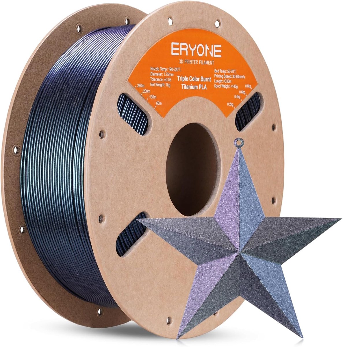 PLA Filament - 3D Print Materiaal - Creatieve Projecten - Unieke Kleurverloop - 1.75mm 1kg - Titaan Goud