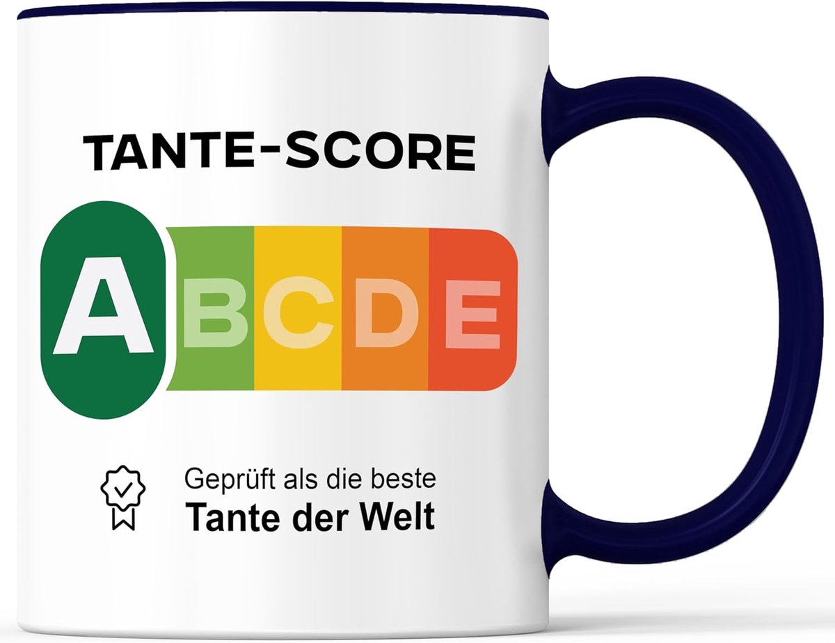 Koffiemok met tekst Beste Tante - Vaatwasserbestendige Cadeaumok 330 ml