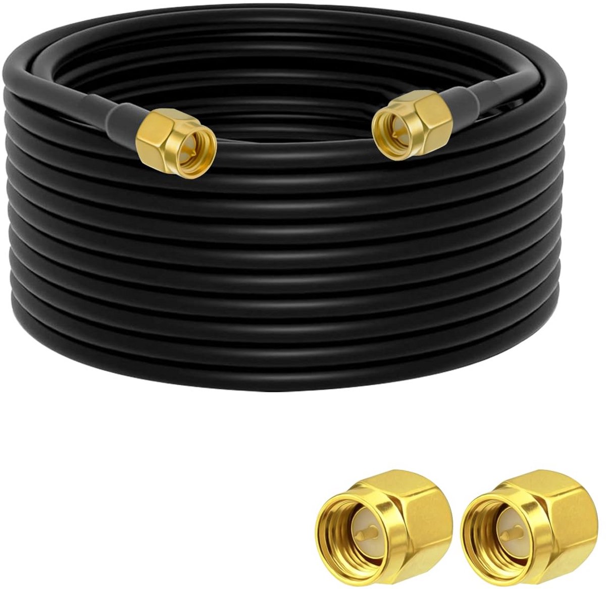 10 Meter SMA Male naar SMA Male Antenne Verleng Kabel RG58 voor WiFi Router en 4G GSM