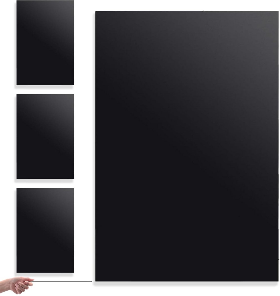 4x Zwarte ABS Kunststof Platen 3mm Dik - 30x20cm - Gladde & Snijbare Plaat voor Techniek en Hobby