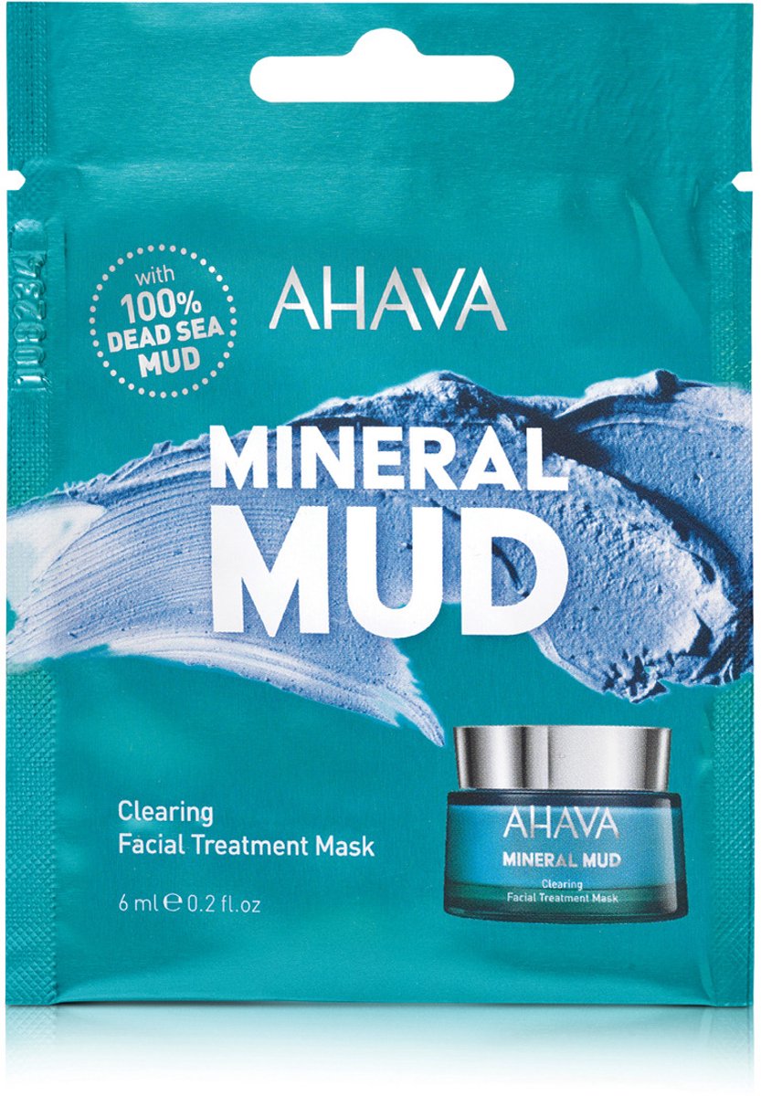 AHAVA gezichtsmasker - Reinigt en voedt de huid - Antibacterieel en ontstekingsremmend - Eenmalig gebruik - VEGAN - Alcohol- en parabenenvrij - 6ml