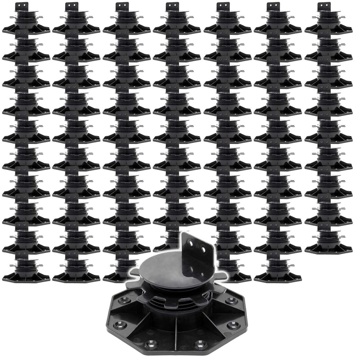 70x Verstelbare Terrasdragers (33-64mm) voor Houten & Composiet Terrassen - Hoog Draagvermogen