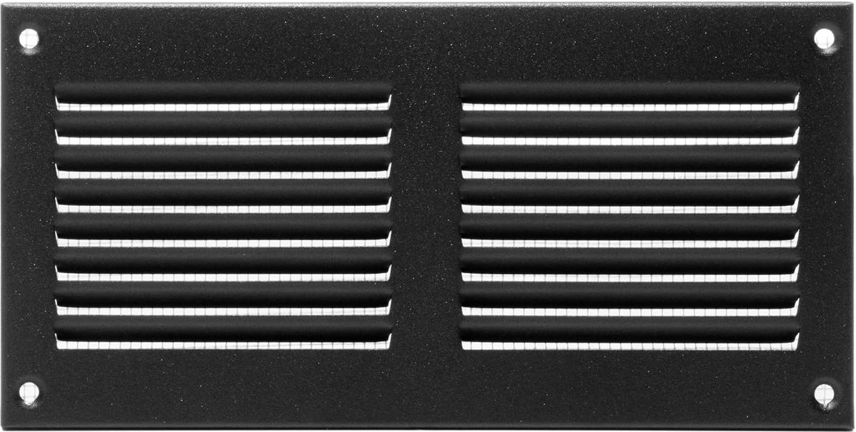 Ventilatie rooster - Rooster met insectenwering - Luchttoevoer en afvoer - Intern insectengaas - 200 x 100 mm - Antraciet