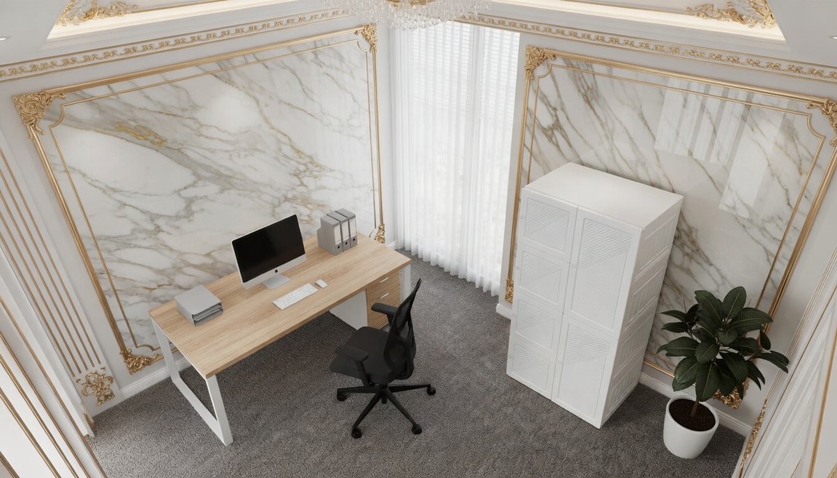 Kledingkast -Kledingkast opvouwbaar Casa Velluto 6-deurs met kledingstang en 5 vakken – multifunctionele witte kast voor slaapkamer, kleedkamer, tijdelijke opslag of verhuizingen – lichtgewicht, robuust en modern design, 50 x 69 x 136 cm