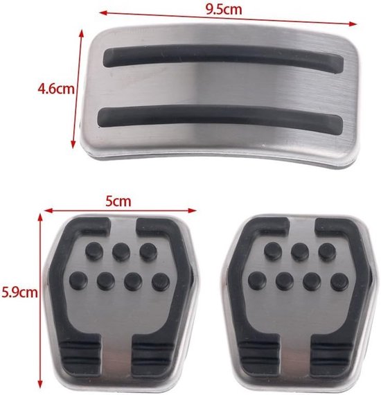 Set van 3 RVS Antislip Pedaal Covers voor Auto Focus 2 MK2 MK3 (2005-2016) — afbeelding 5