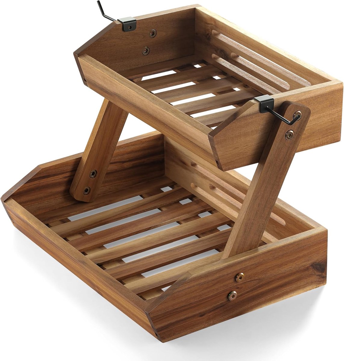 Luxe 2-laags Fruitmand en Fruitschaal - Grote Capaciteit voor Fruit, Groenten en Brood