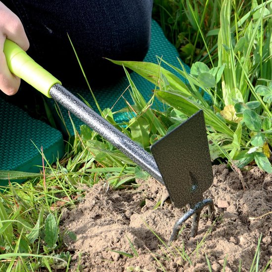 Set van 2 Dubbele Schoffel en Hark - Robuust Tuingereedschap voor Onkruid en Bodembedekking — afbeelding 3