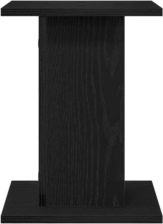 Stevige Houten Luidsprekerstandaards Zwart Eiken 30x30x40 cm — afbeelding 3