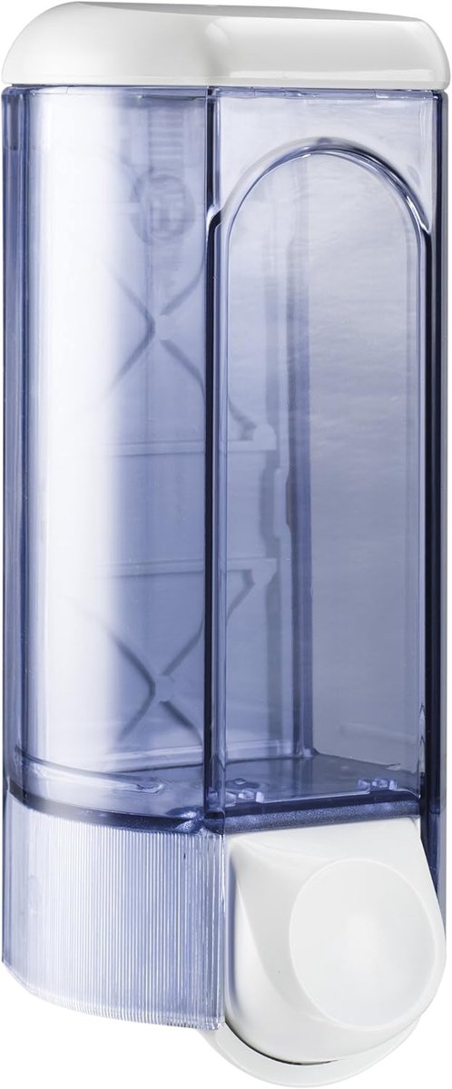 Zeepdispenser met pomp, 0.8 liter, Wit/Grijs