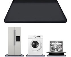 Wasmachinemat van 68 x 68 cm, waterdicht en krasbestendig, met opstaande randen, geschikt voor huishoudelijk gebruik en opslag.