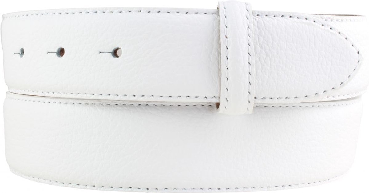 Hoogwaardige verwisselbare leren riem 3,5 cm met drukknoopsluiting