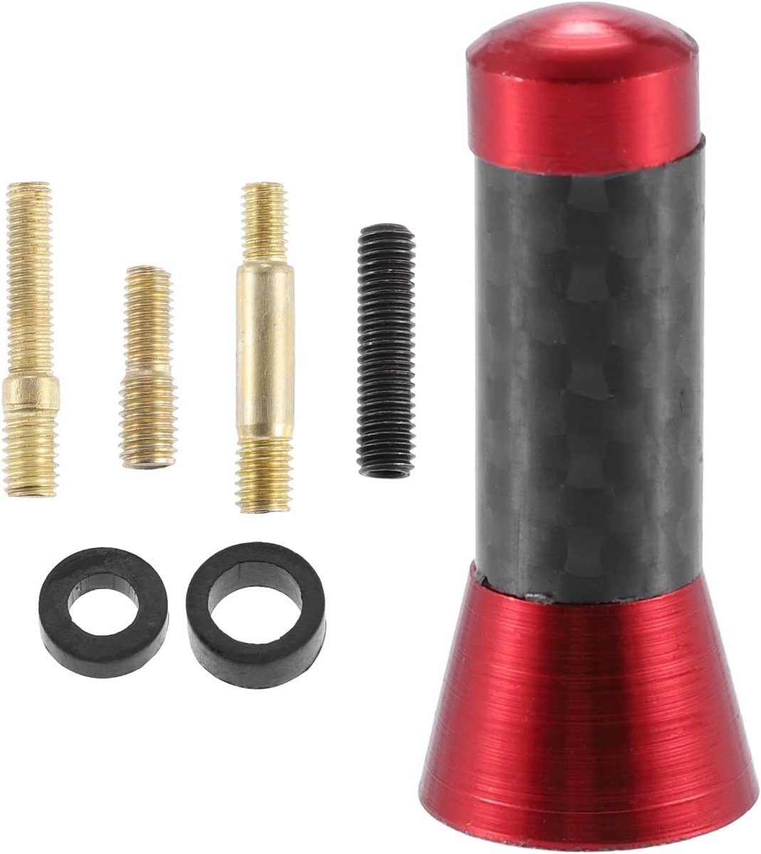 Auto Radio Antenne - Signaal Mast - AM FM Ontvangst - Universele Montage - 3.5cm Lengte - Rood