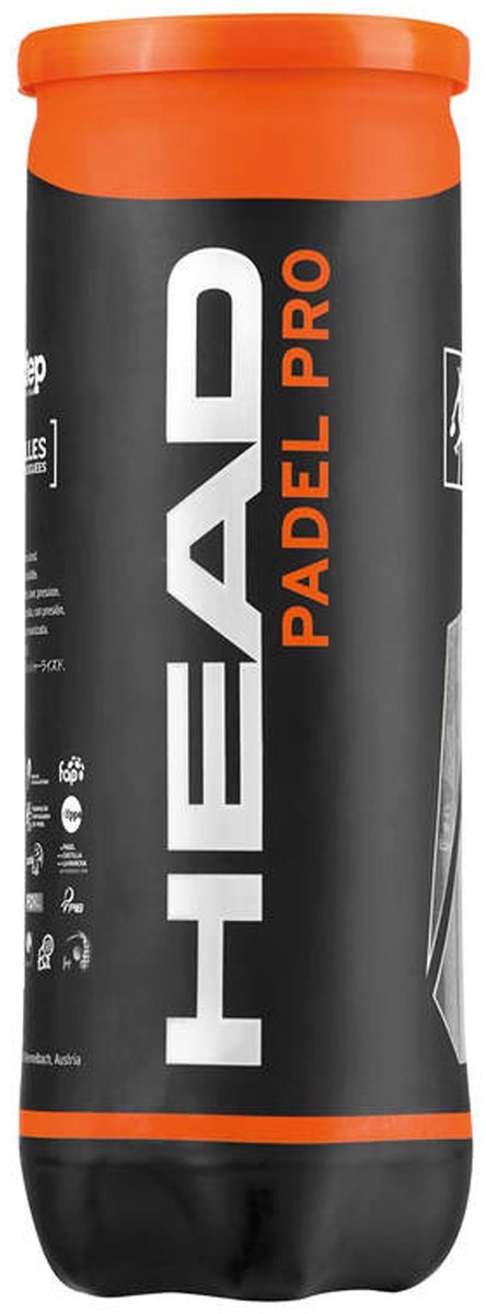 Head Padelballen Blik van 3 ballen Geel