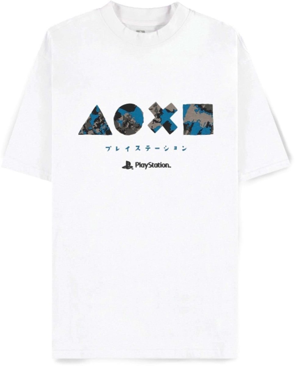PlayStation - Icons Japan (Loose Fit) Heren Tshirt - XL - Wit