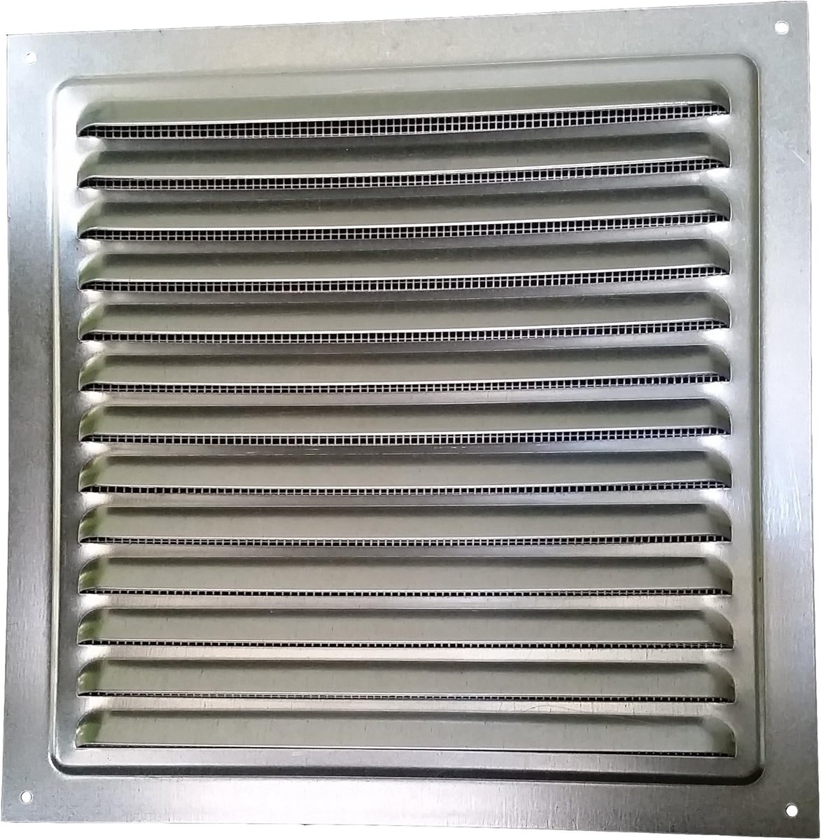 Ventilatierooster van metaal met insectenbescherming - Ideaal voor ventilatie van afvoerlucht en toevoeropening