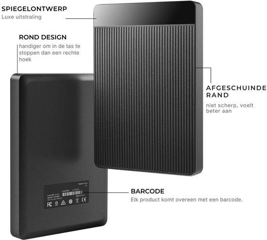 SNJY® Externe Harde Schijf - Harde Schijf Extern - Externe Harde Schijven - 320 GB - Zwart van Merkloos — afbeelding 5