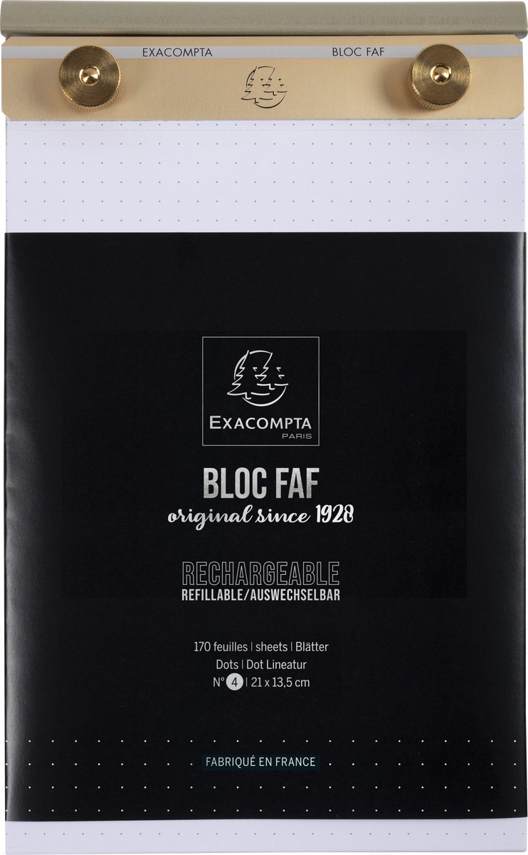 Exacompta Blok FAF compleet 21x13.5cm N°4 Dots - Wit - 12124E