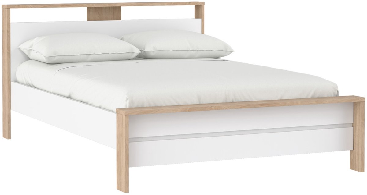 Giga Living Bed Jackson - Wit Hoogglans - 150x225cm