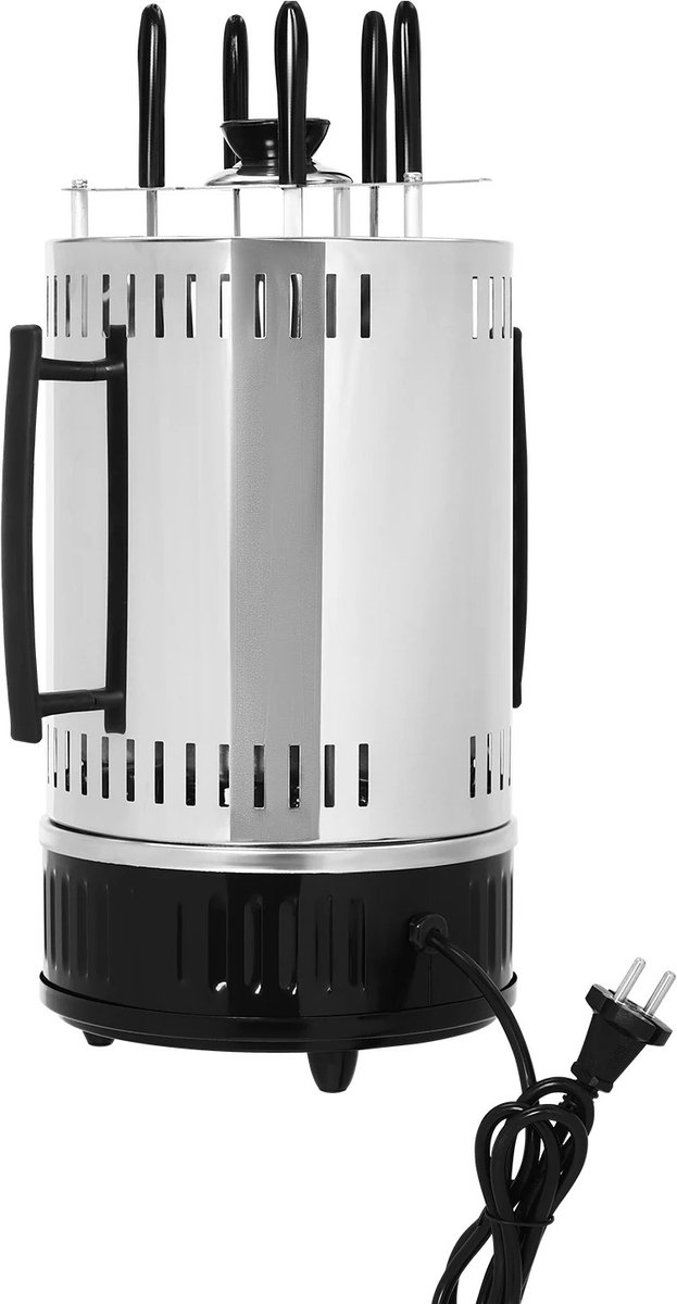 Verticale Elektrische Grill 1000W - Draaispit Grill met 6 Spiesen - Rookvrije Kebab & Shoarma Grill voor Thuis — afbeelding 4