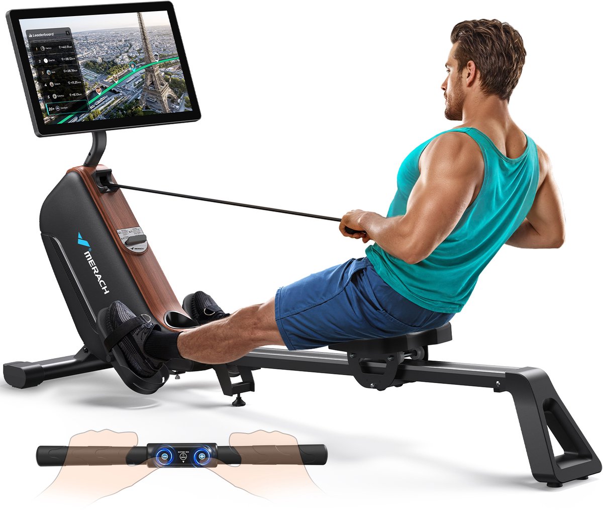 MERACH Roeimachine met HD-Display, Roeitrainer met 16 - MERACH - €427,49