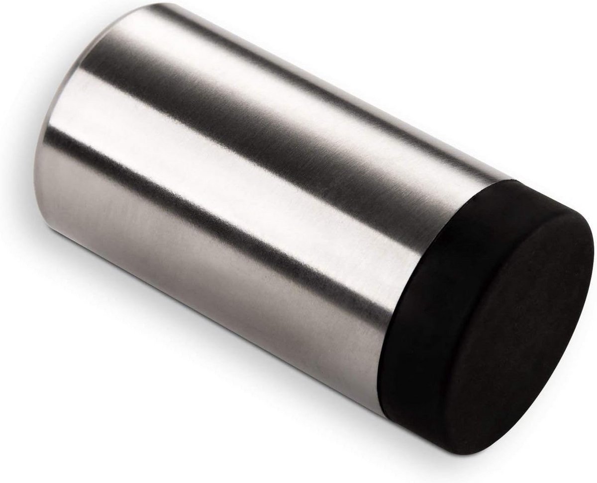 RVS Deurstopper Muurbevestiging met Rubberbuffer - Ø 30 mm