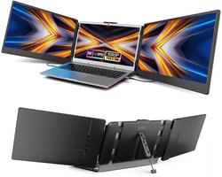 Nexvo® Professionele Portable Monitor Pro 2024 - Inclusief Beschermhoes en Kabels - Krachtige Laptop Scherm Uitbreider - Zwart - ‎36cm x 21cm x 4cm