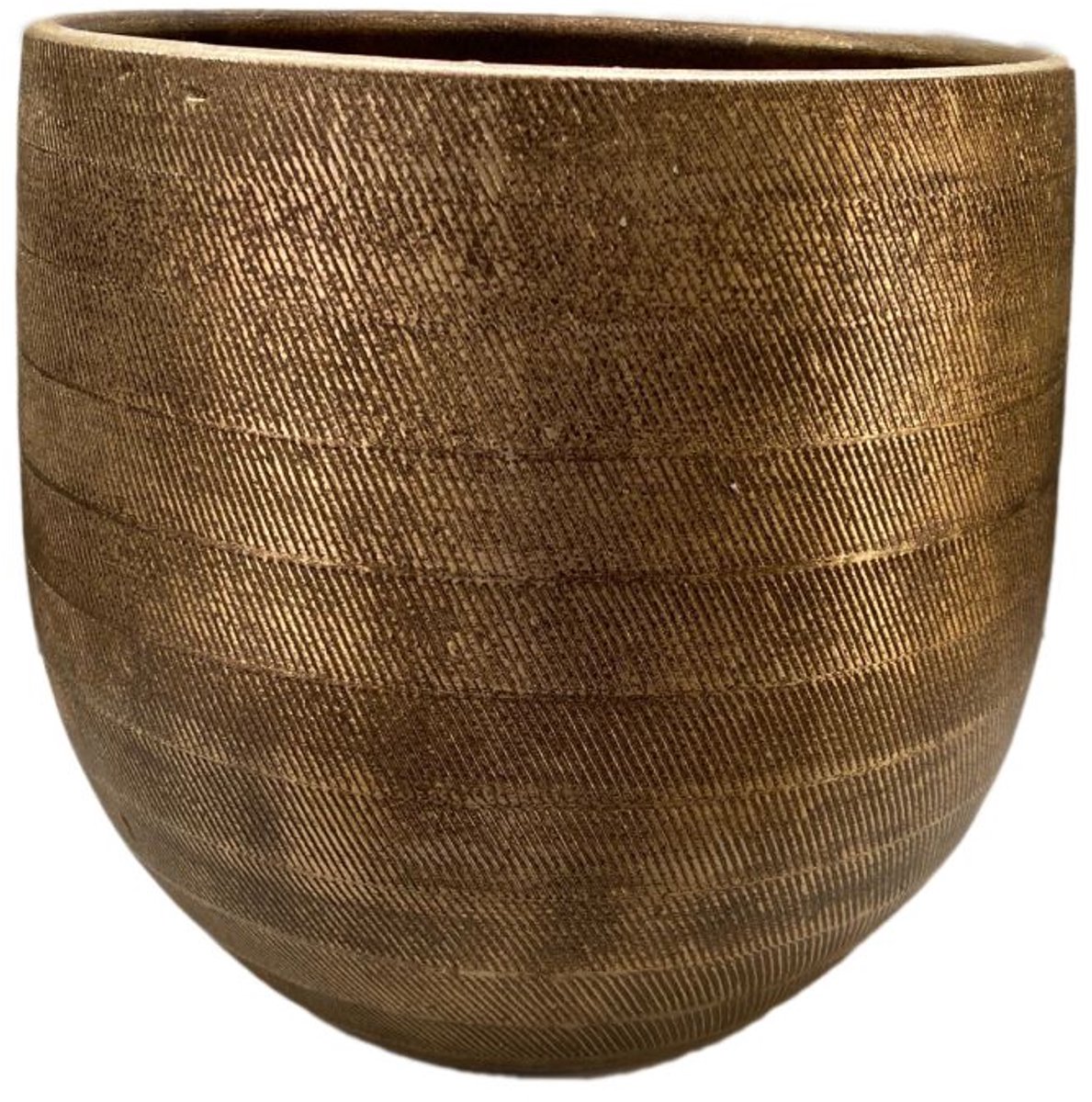 HS Nagano bloempot rond 24x22cm goud