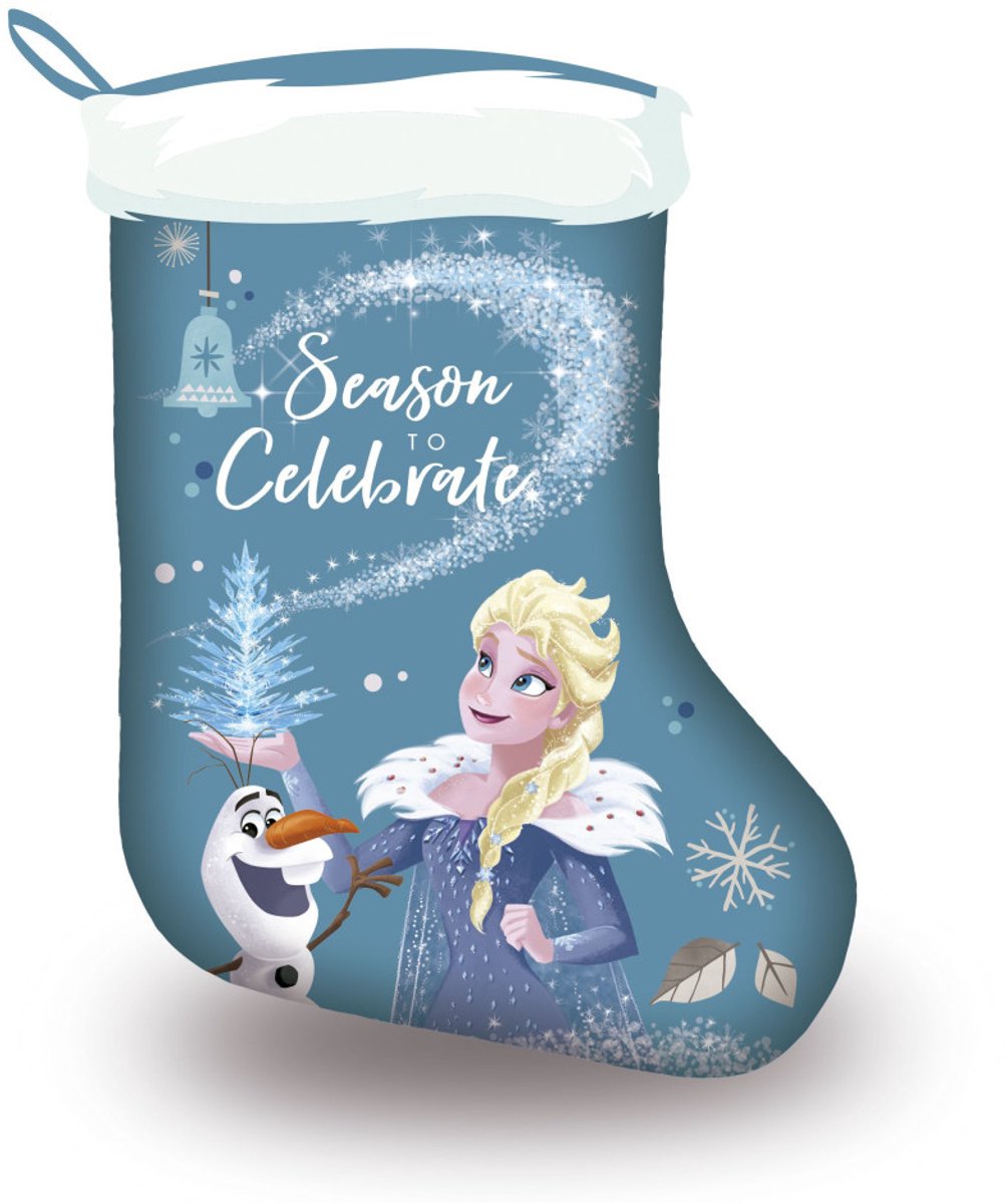 Arditex Kerstsok Frozen 2 42 Cm Polyester Blauw