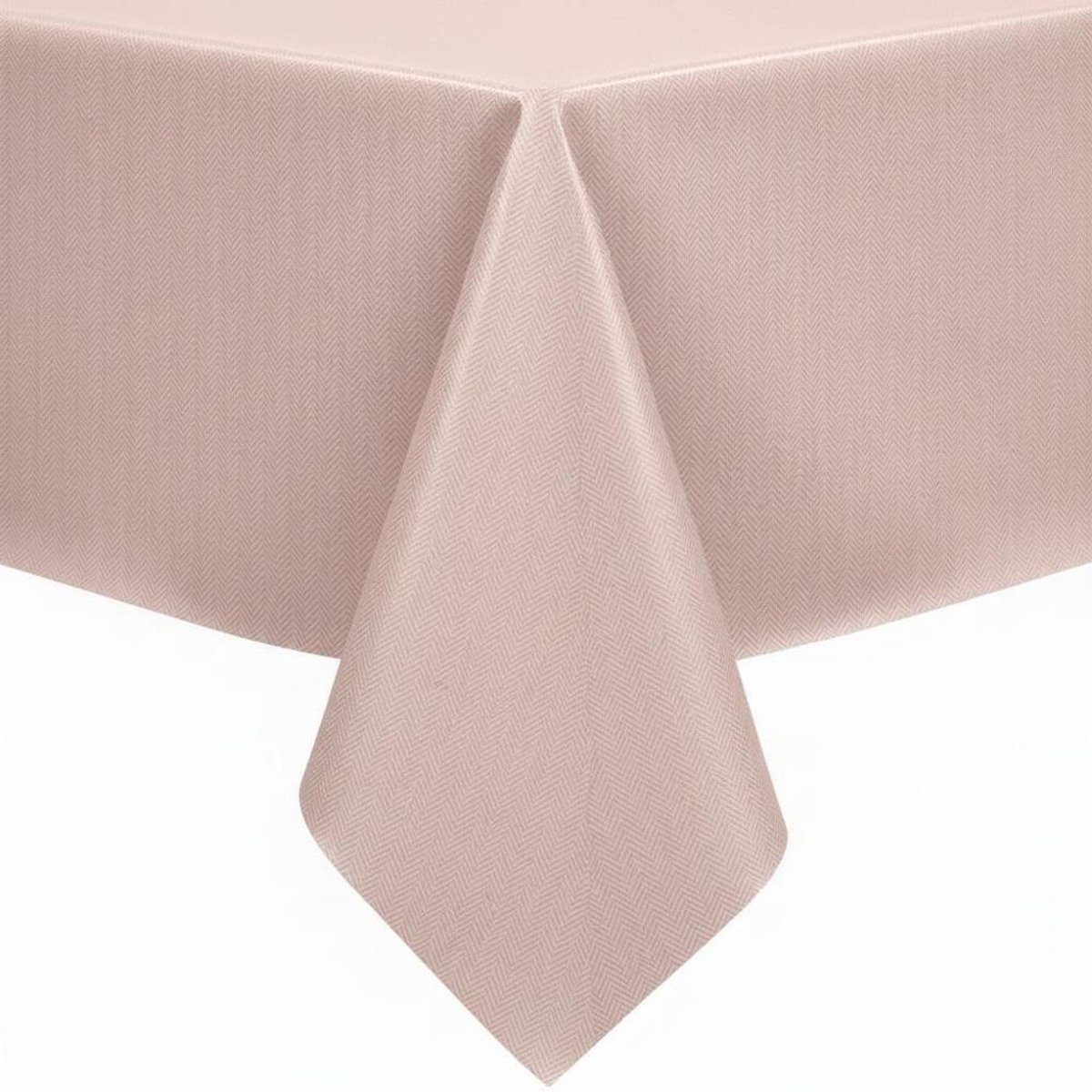 Protecttable - Tafelzeil Linen Wavy Pastelroze 140x340cm - Tafelkleed Afwasbaar - Kunststof